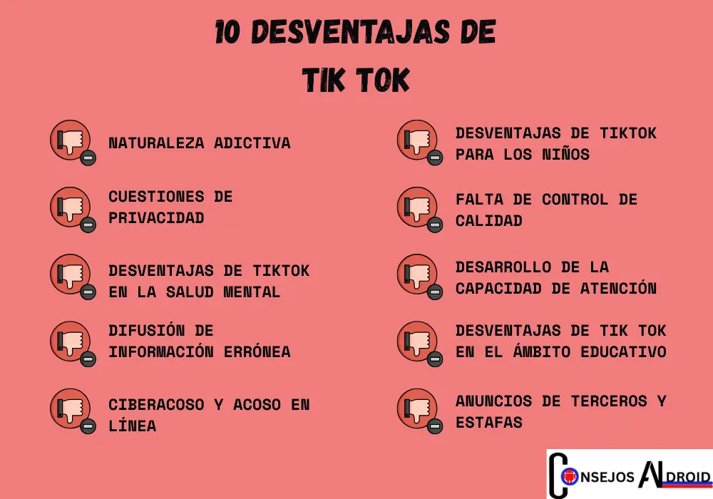 desventajas de tiktok