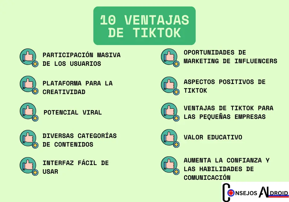 ventajas de tiktok